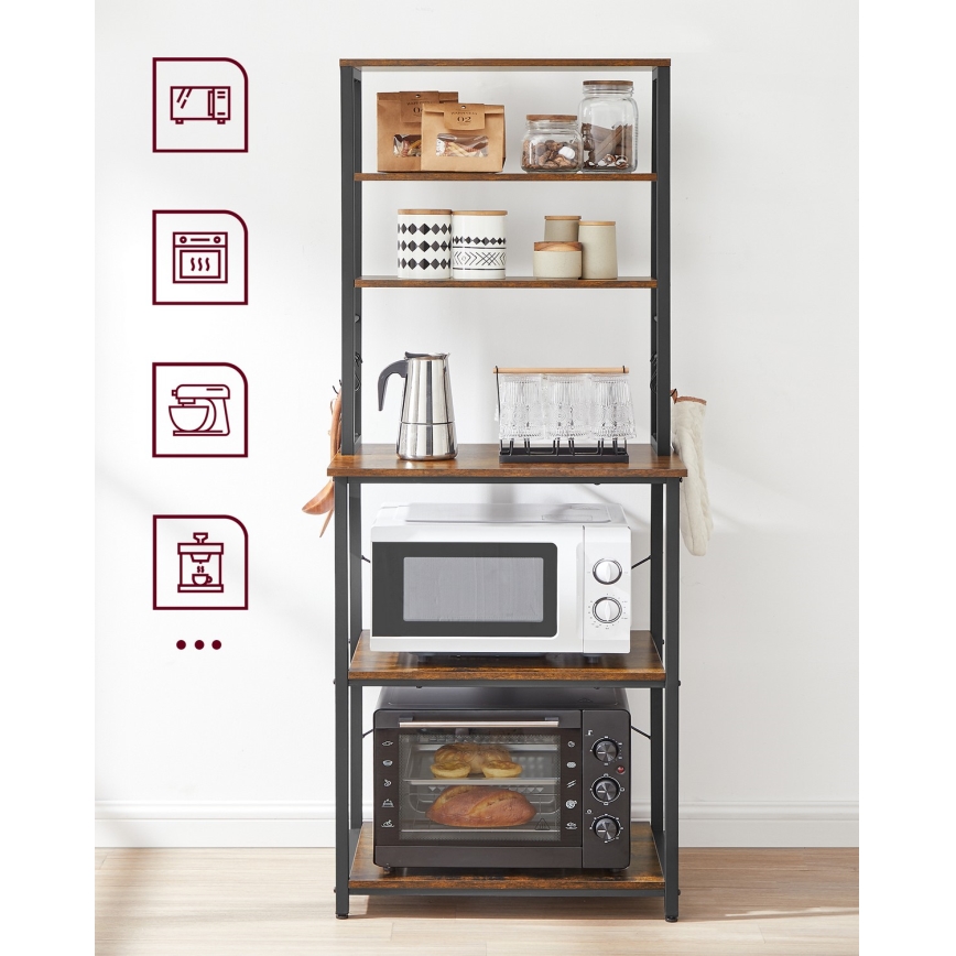 Estante MARGE castanha/preta