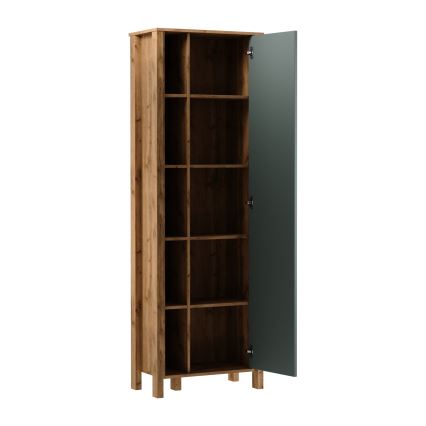 Estante MENTA 66x200x37 cm carvalho Wotan/verde