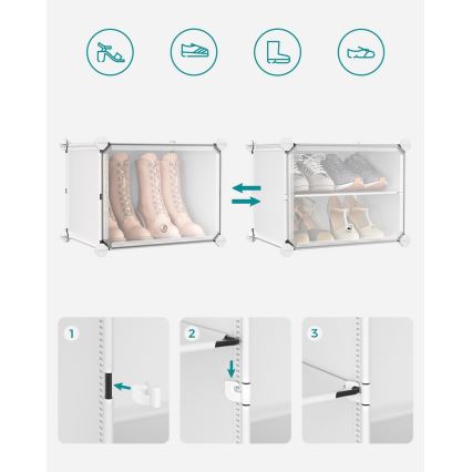 Estante modular com compartimentos BOXIFY branca