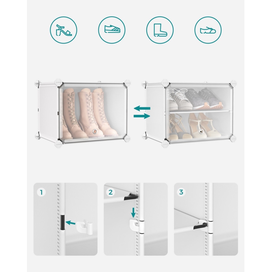 Estante modular com compartimentos BOXIFY branca