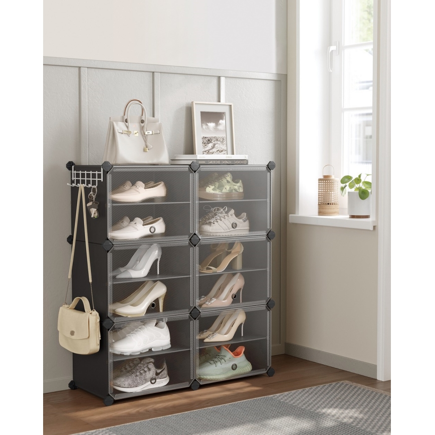 Estante modular com compartimentos BOXIFY, preta