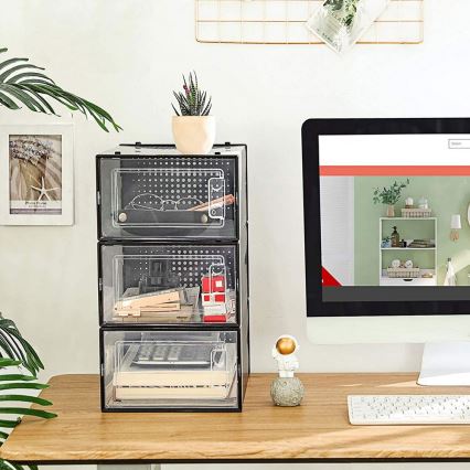 Estante modular com compartimentos BOXIFY preta