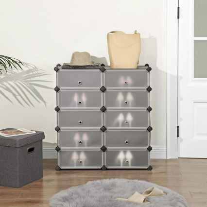 Estante modular com gavetas BOXIFY preta