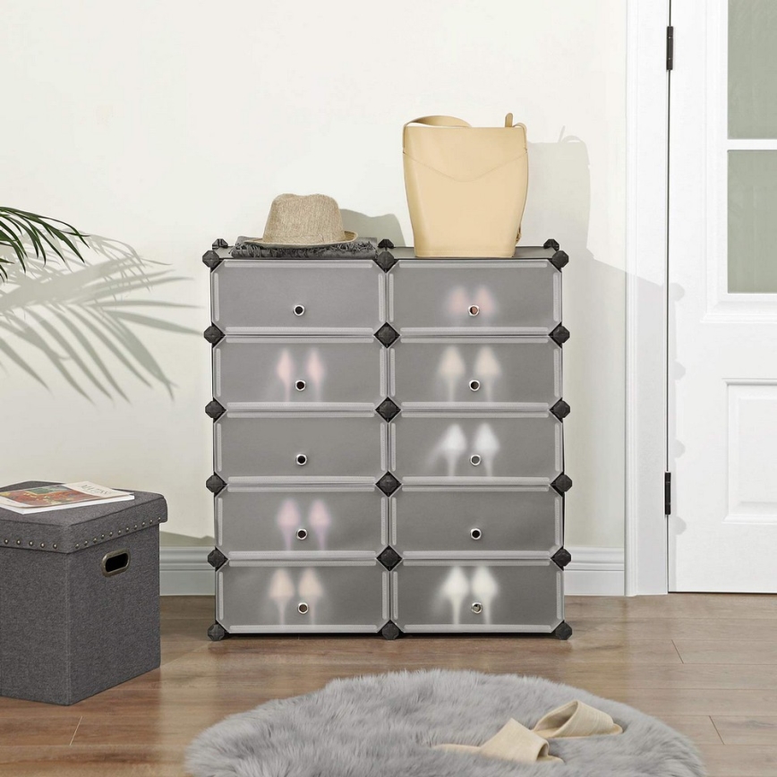 Estante modular com gavetas BOXIFY preta