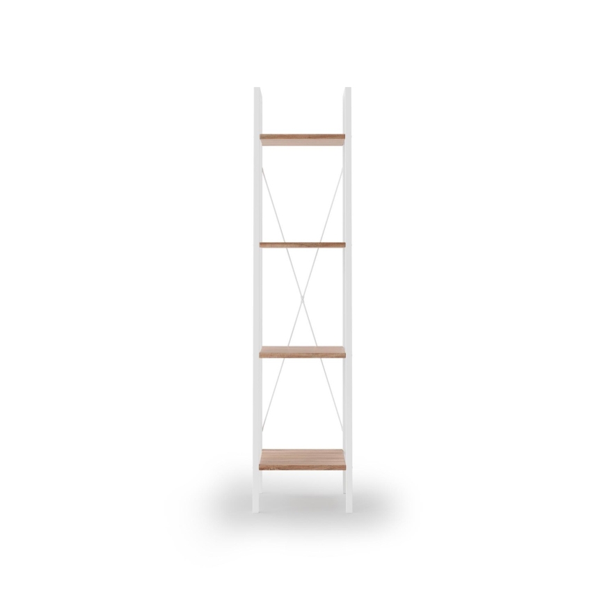 Estante NARVIK 148x34 cm branco/carvalho sonoma