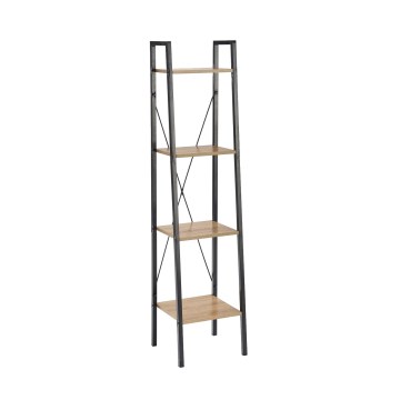 Estante NARVIK 148x34 cm preto/carvalho Sonoma
