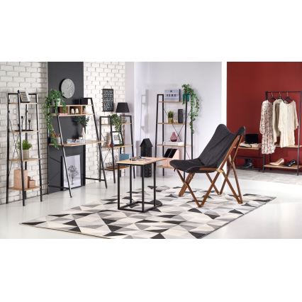 Estante NARVIK 148x60 cm preto/carvalho sonoma