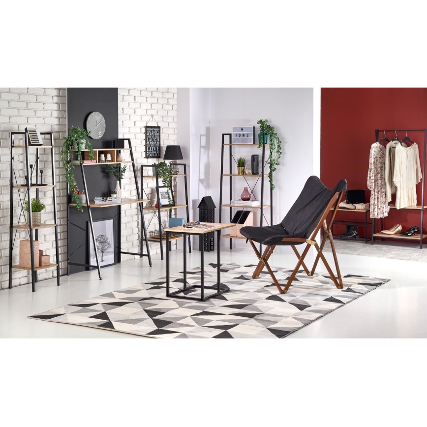 Estante NARVIK 148x60 cm preto/carvalho sonoma