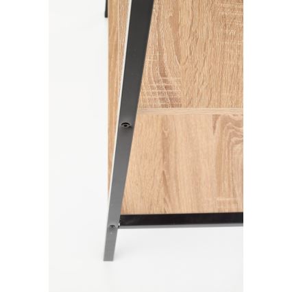 Estante NARVIK 148x60 cm preto/carvalho sonoma