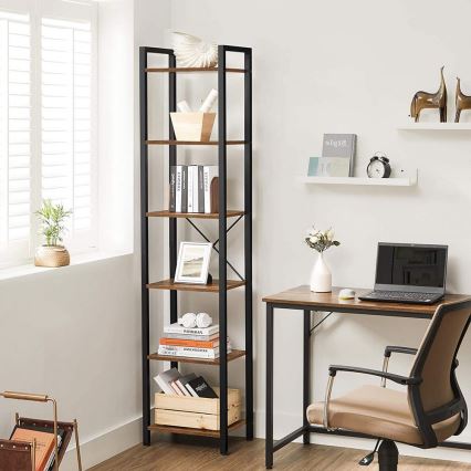 Estante NAVARO 40x179x30 cm castanho/preto