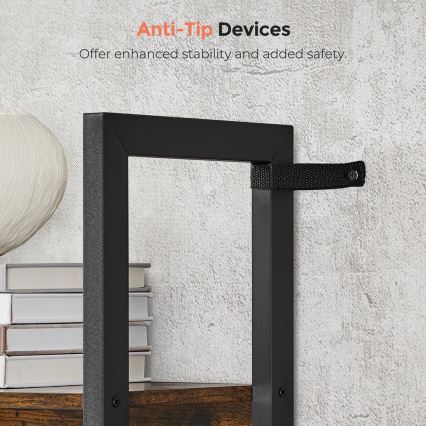 Estante NAVARO castanha/preta