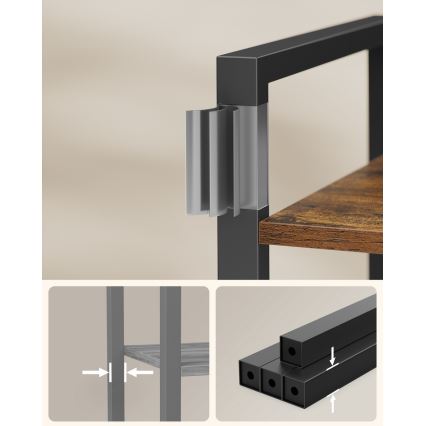 Estante NAVARO castanha/preta