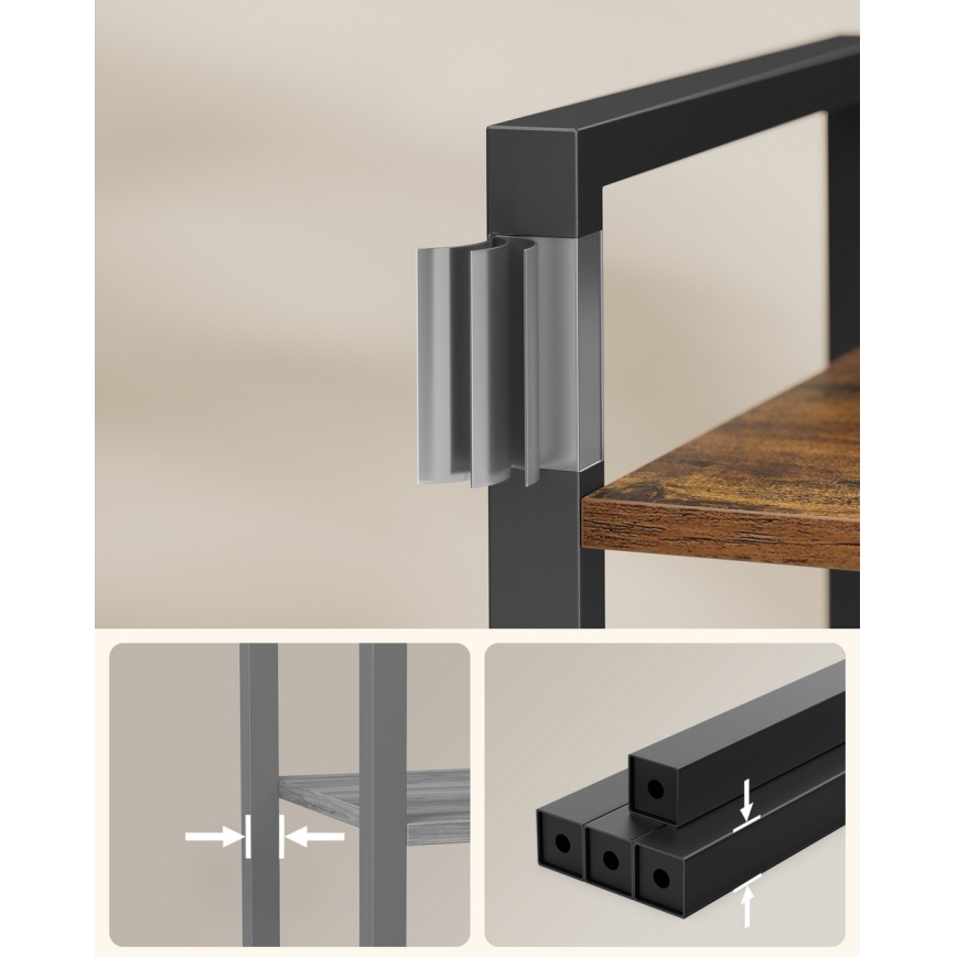 Estante NAVARO castanha/preta