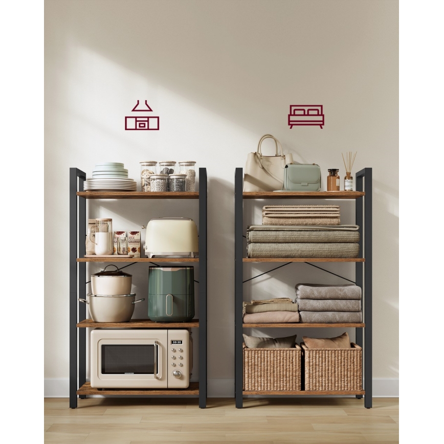 Estante NAVARO castanha/preta