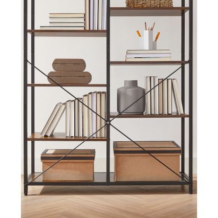 Estante NAVARO castanha/preta