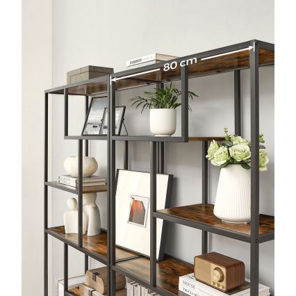 Estante NAVARO castanha/preta