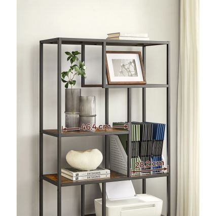 Estante NAVARO castanha/preta