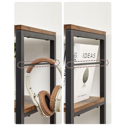 Estante NAVARO castanha/preta