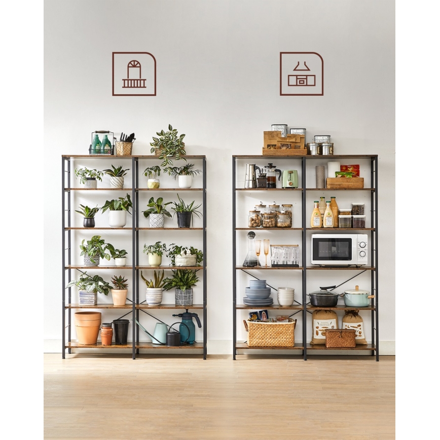 Estante NAVARO castanha/preta