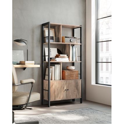 Estante NAVARO castanho/preto