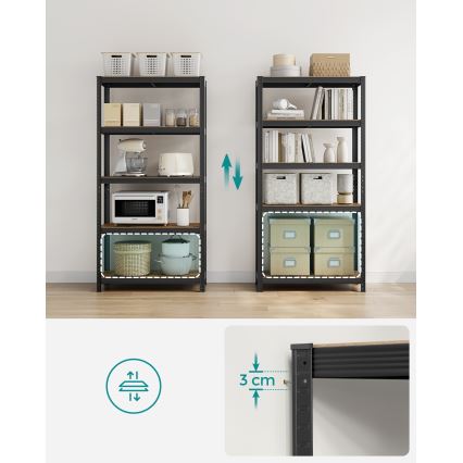 Estante ORDIFY castanha/preta