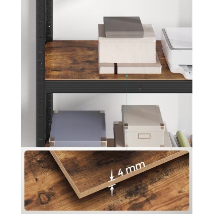 Estante ORDIFY castanha/preta