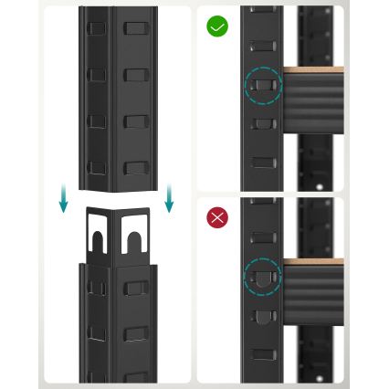 Estante ORDIFY castanha/preta