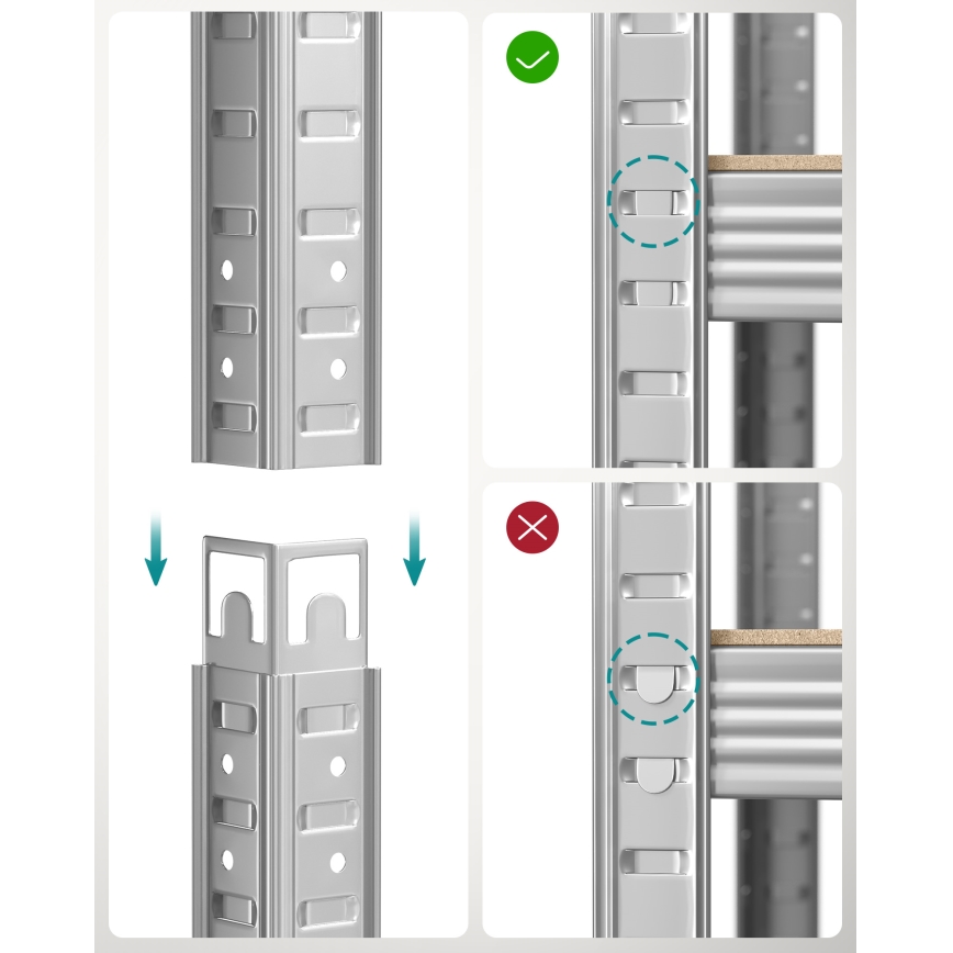 Estante ORDIFY prateada