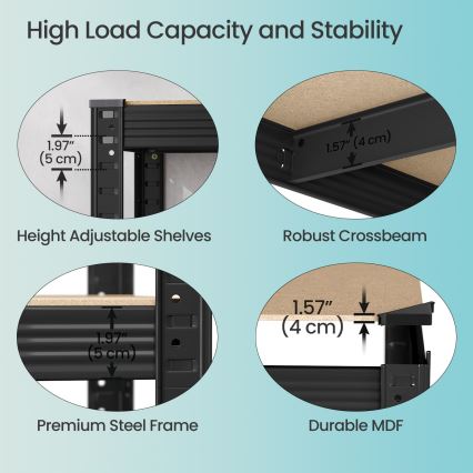 Estante ORDIFY preta