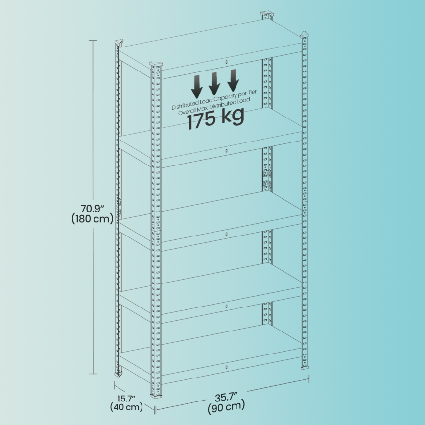 Estante ORDIFY preta