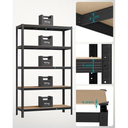 Estante ORDIFY preta