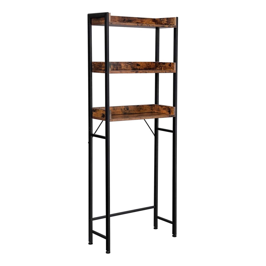 Estante para casa de banho RENARO castanha/preta