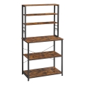 Estante para cozinha MARGE, castanho/preto