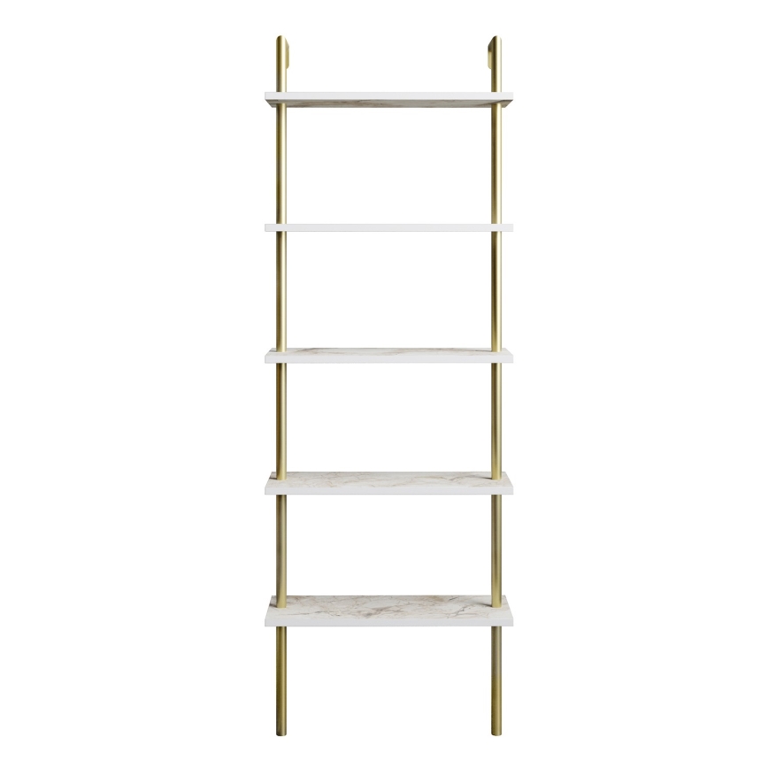 Estante PAULA 174x60 cm branco/dourado