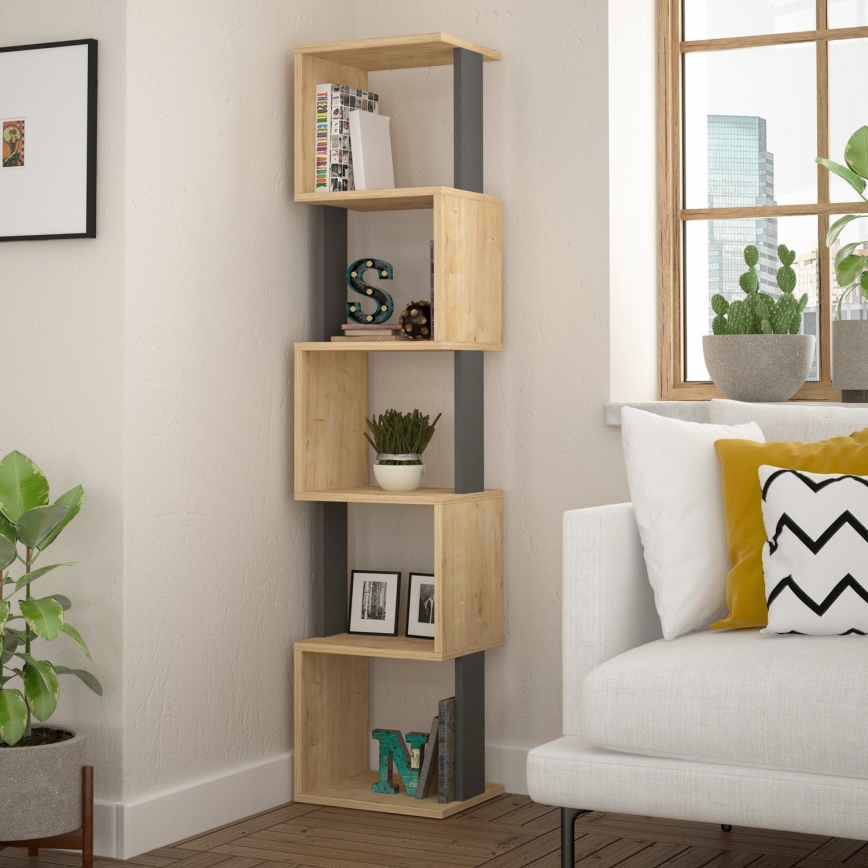 Estante PIRI 161x35 cm castanho/antracite