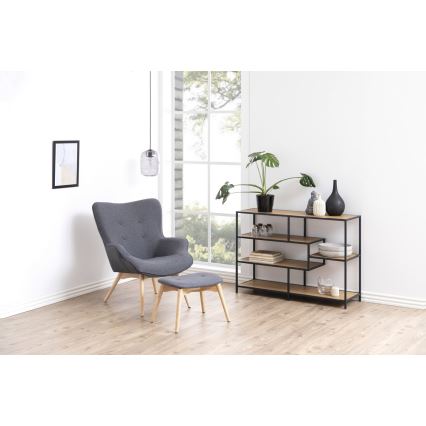 Estante SARON carvalho/preto