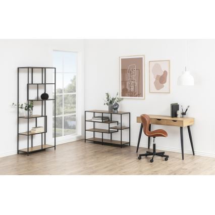 Estante SARON carvalho/preto