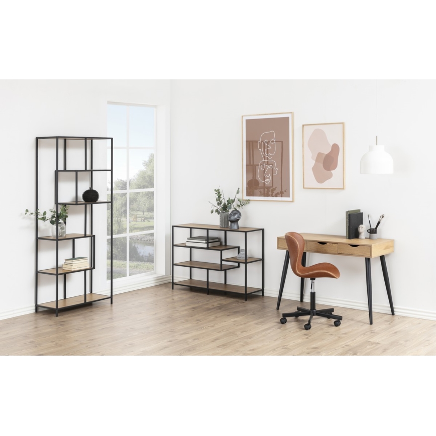 Estante SARON carvalho/preto