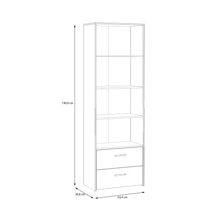 Estante URO carvalho artisan/branco