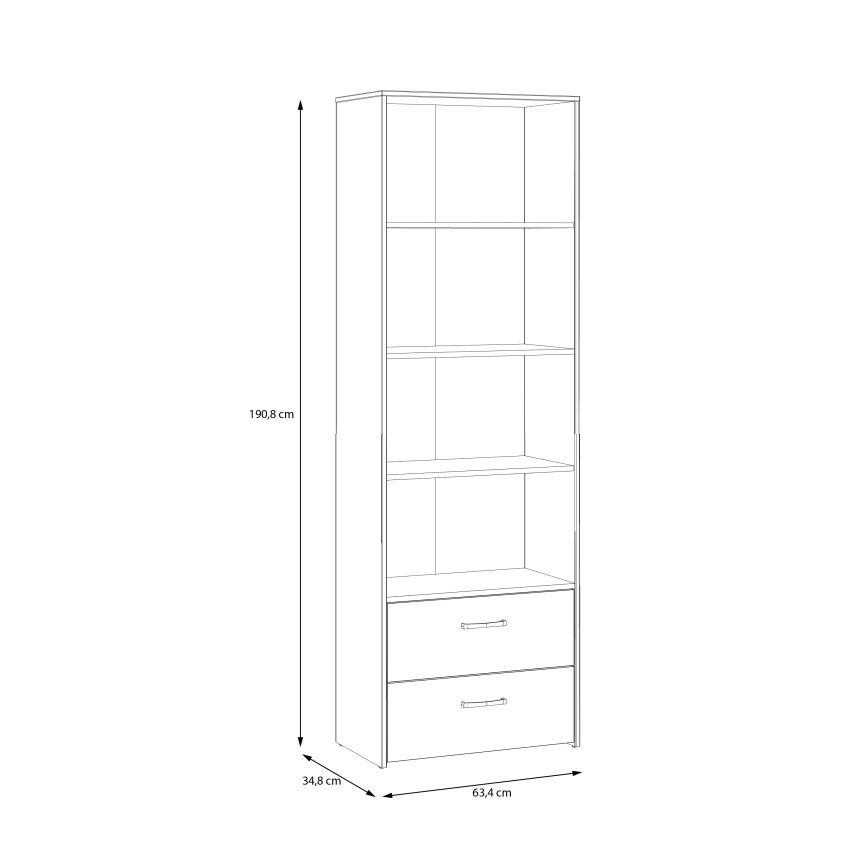 Estante URO carvalho artisan/branco
