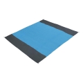 Esteira de praia 200x200 cm azul/cinzenta