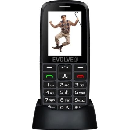 Evolveo - EasyPhone EG 2G telemóvel para seniores preto