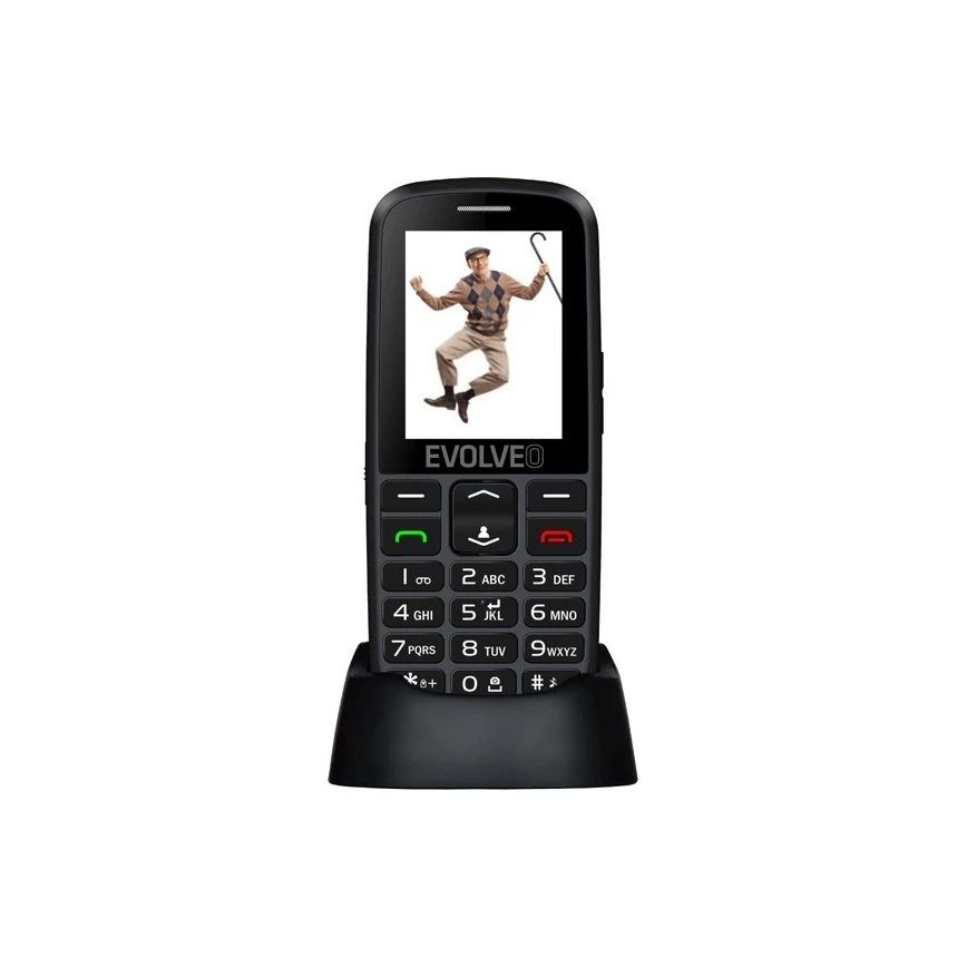 Evolveo - EasyPhone EG, telemóvel 4G para seniores, preto