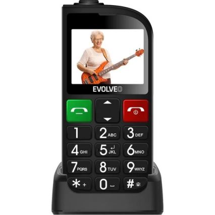 Evolveo - EasyPhone FL, telemóvel para seniores preto