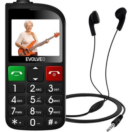 Evolveo - EasyPhone FL, telemóvel para seniores preto