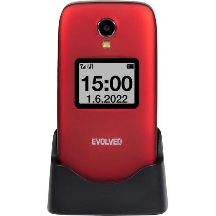 Evolveo - EasyPhone FS, telemóvel flip 2.8, vermelho