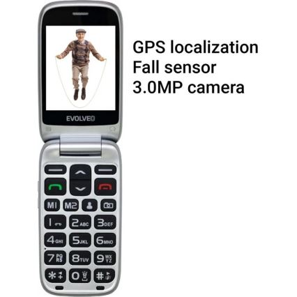 Evolveo - EasyPhone FS, telemóvel flip 2.8, vermelho