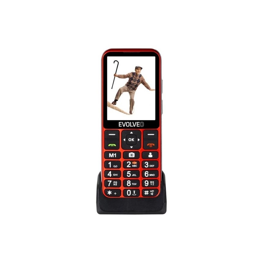 Evolveo - EasyPhone LT, 4G telemóvel para séniores vermelho