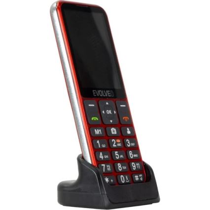 Evolveo - EasyPhone LT, 4G telemóvel para séniores vermelho