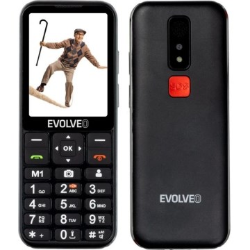 Evolveo - EasyPhone LT, telemóvel 4G para seniores, preto